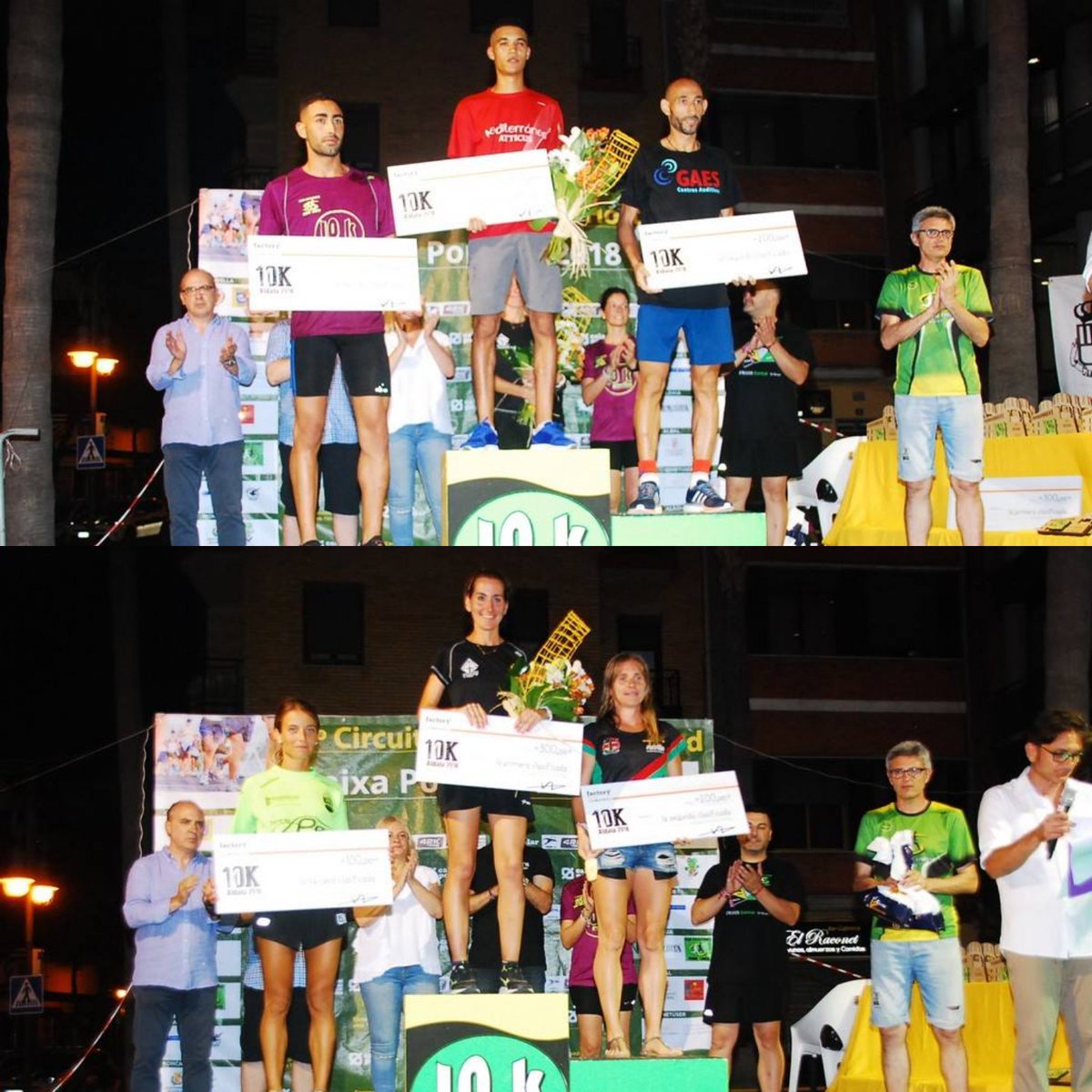 Podium masculino y femenino de la 10k Sense Limits.

Masculino 
1º Zacaria El Maataoui (30:57)
2º Hasaan Ahouchar (31:28)
3º Khalifa Zarhnoun (32:12)

Femenino
1º Isabel Checa (36:40)
2º Raquel Landin (38:54)
3ºMarta Ortego Luna (40:12)

<a href="/isacheca126/">Isa Checa</a> <a href="/FactoryBonaire/">Factory Bonaire</a>