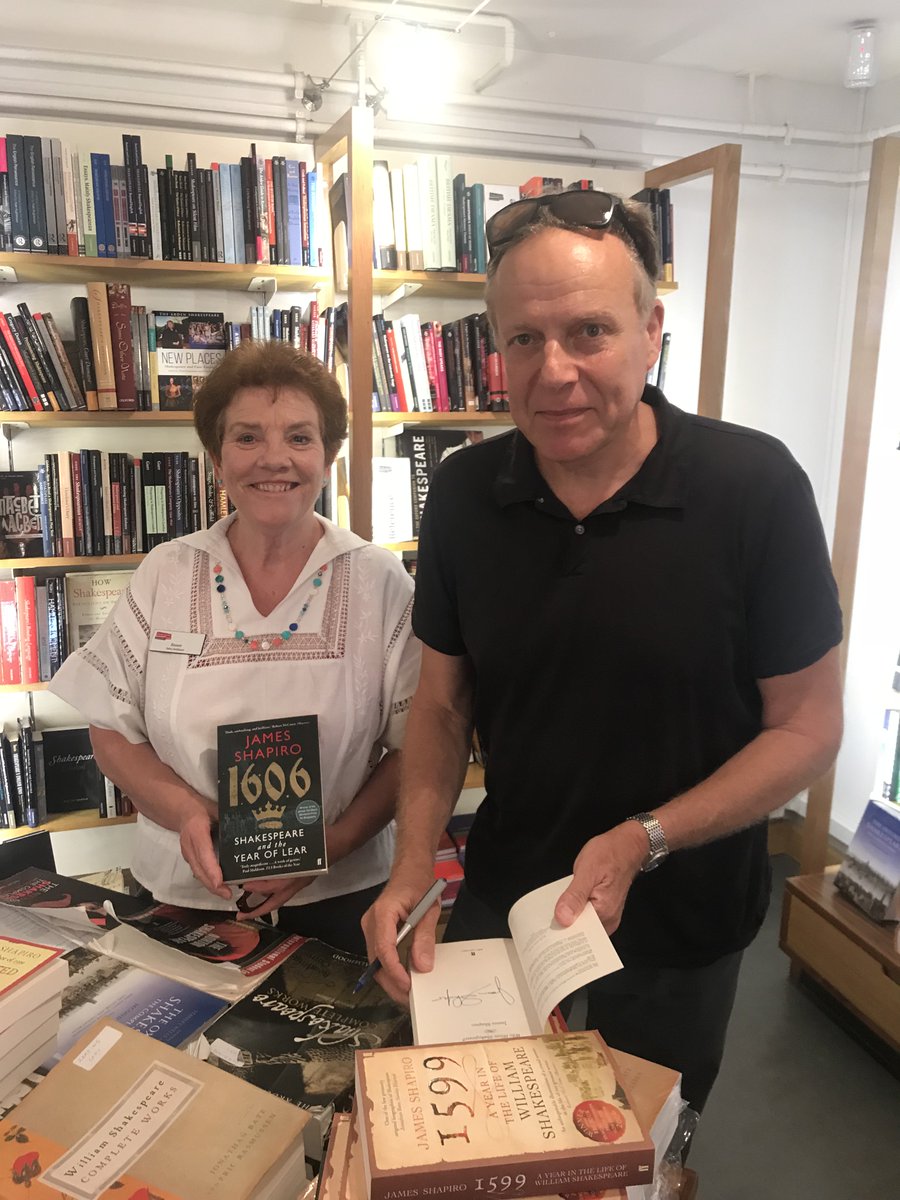 We are very excited and pleased to welcome James Shapiro to our bookshop at the Birthplace this morning. He even signed a couple of books, with our very own Renee Jordan while he was here. #books #StratforduponAvon