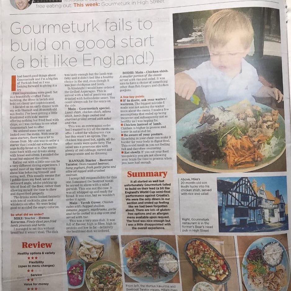 <a href="/mwfitnessstudio/">mwfitness</a> - “FIT TO EAT”  Mike Williams has been sampling some healthy options that Stortford’s eateries have to offer. Mike makes it a family affair at <a href="/thegourmeturk/">thegourmetürk</a>.
#fittoeat #mwfitness #healthyfood #healthychoices #food #nutrition #fitness #bishopsstortford #shoplocal