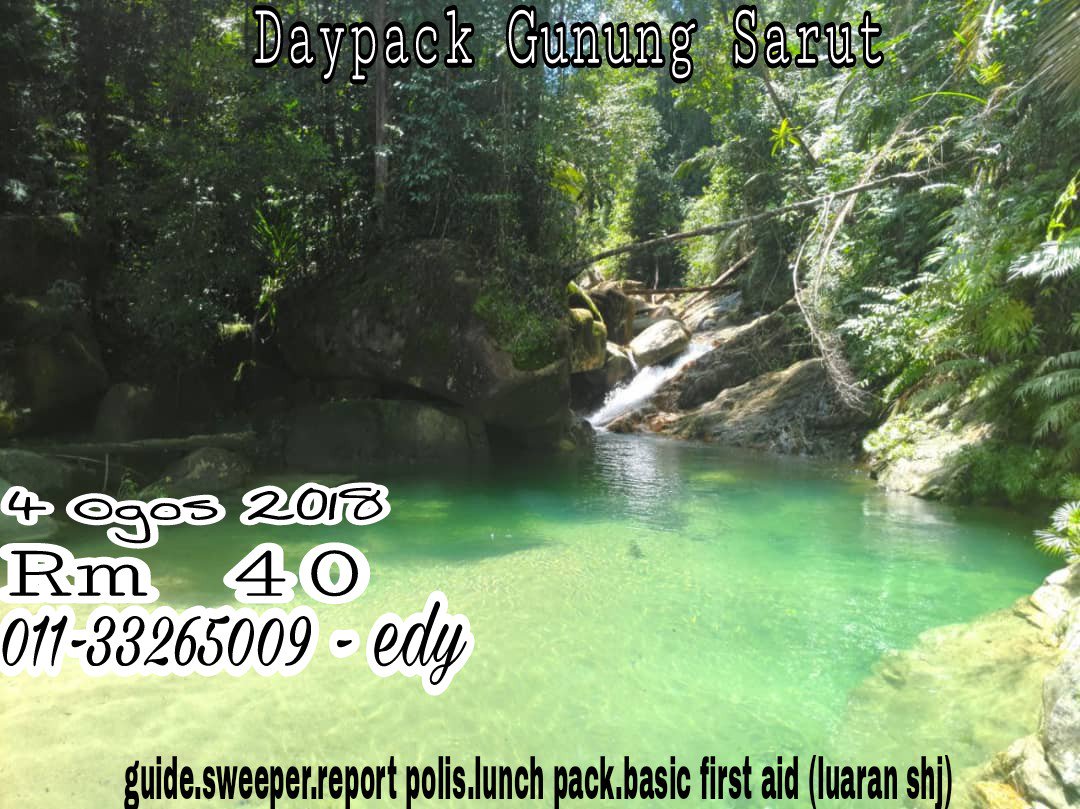 Assalamulaikum ahli syurga semua,  disini ada trip dayhike untuk anda. Satu terletak di Perak &amp; satu lagi di Terengganu. Sehari naik gunung, sehari lagi kita boleh jalan2 cari makan. Mari RT untuk rezeki sahabat kita.
