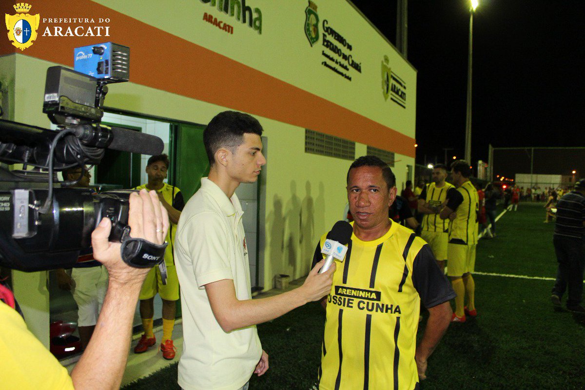 JuniorRibeiroFC's tweet photo. Cobertura da inauguração da Areninha Jussie Cunha. #TVSinal https://t.co/sHBb11MbjM