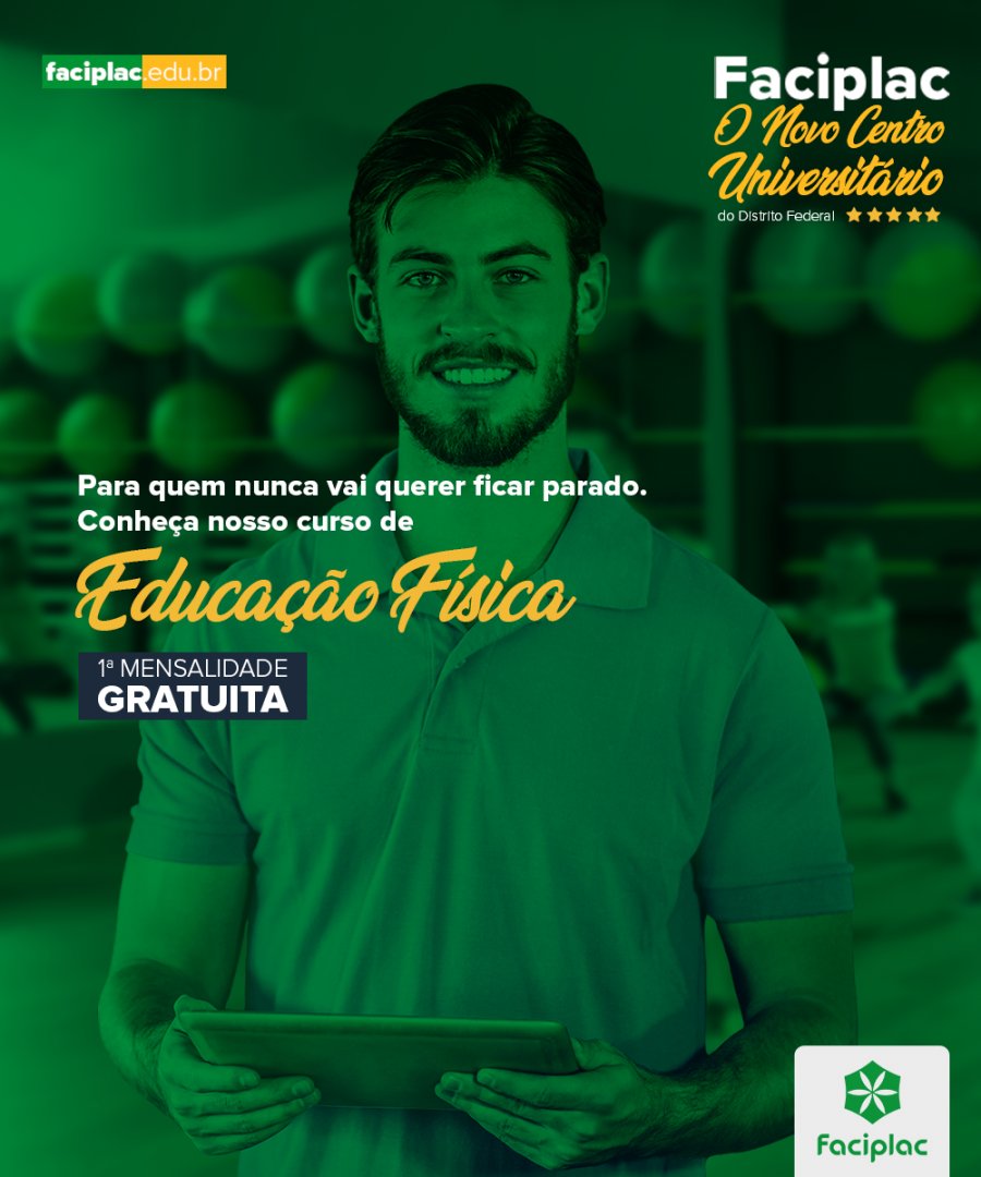 uniceplac's tweet photo. Trabalhe na área que você ama e ajude as pessoas a conquistarem mais qualidade de vida. 😉

Para mais informações, acesse: https://t.co/xZTY4o3sAk

#Faciplac #Brasília #Gama #Cursos #EducaçãoFísica https://t.co/5icTnKOXxW