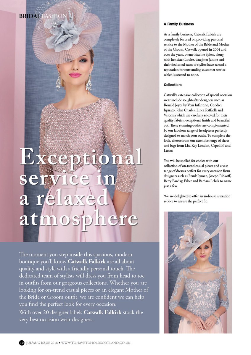 ToHaveToHolds's tweet image. Exceptional service in a relaxed atmosphere.
The moment you step inside our spacious, modern boutique you’ll know Catwalk Falkirk are all about quality and style with a friendly personal touch. Contact 01324 636343 or visit catwalk-falkirk.com #catwalkfalkirk