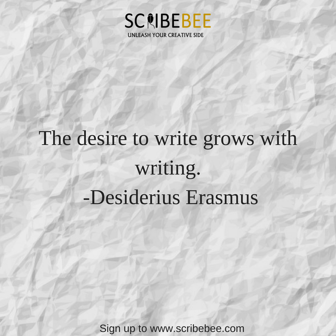 ScribeBee's tweet photo. The desire to write grows with writing.
-Desiderius Erasmus
Sign up to https://t.co/hjd9b2K6bt
#sodelhi #delhigram #delhidiaries #Writing #reading #creativity #Storytelling #writingcommunity #daretowrite #daretoread #scribebee #positivesocialmedia #education #educational https://t.co/AgYMYREOVl