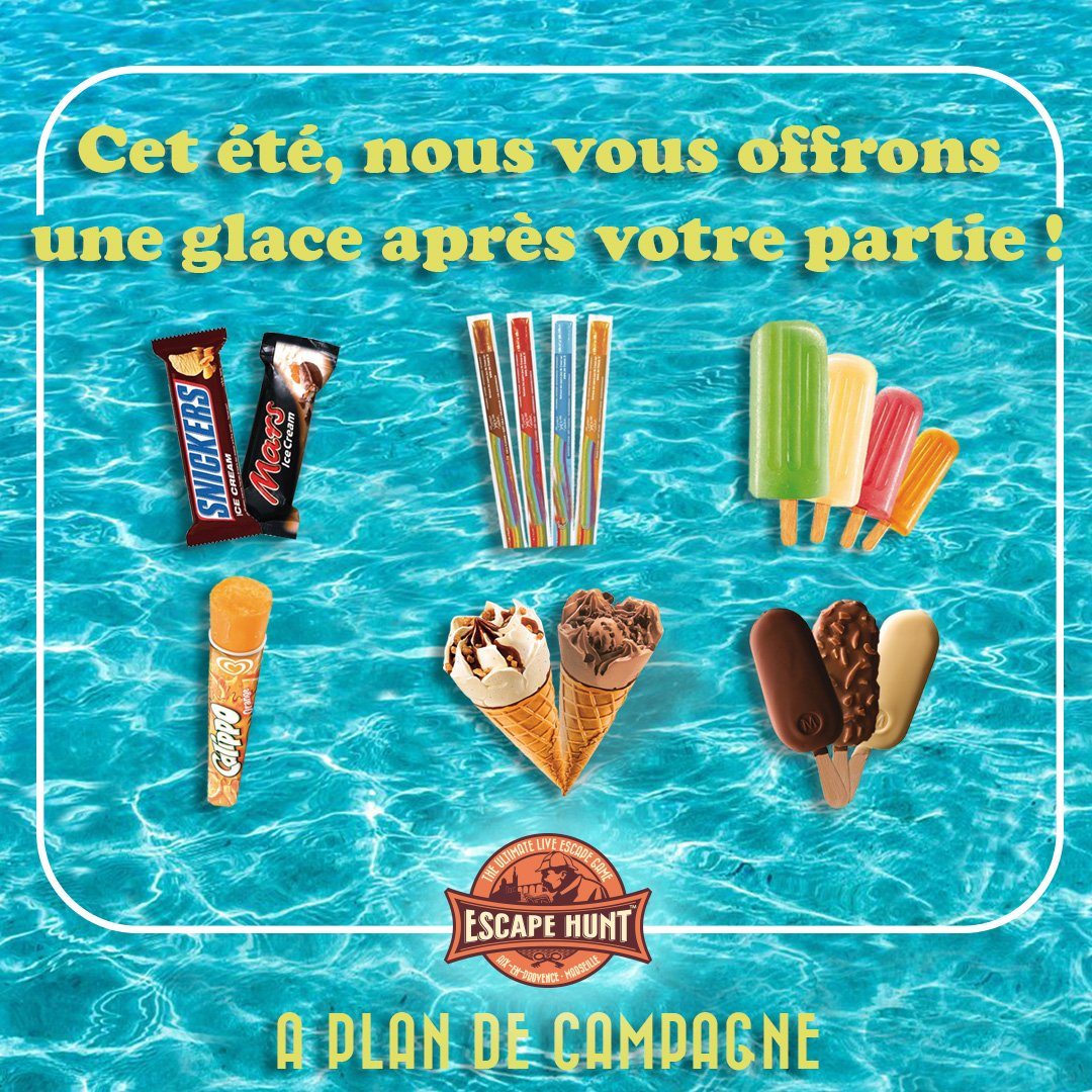 EscapeHuntMARS's tweet image. Venez savourer une glace après votre partie ! 
 #escapehuntmar #icecream #summertime