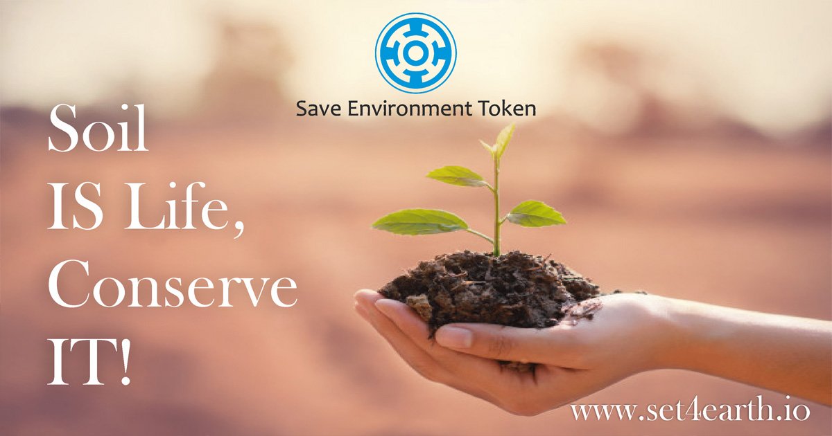 SOIL- It's more important than you think!

To know more visit: set4earth.io

#Cryptocurrency #Bitcoin #Ethereum #ico #green
#Recycle #EcoMonday #Environment #Ecofriendly #Solar #Organic