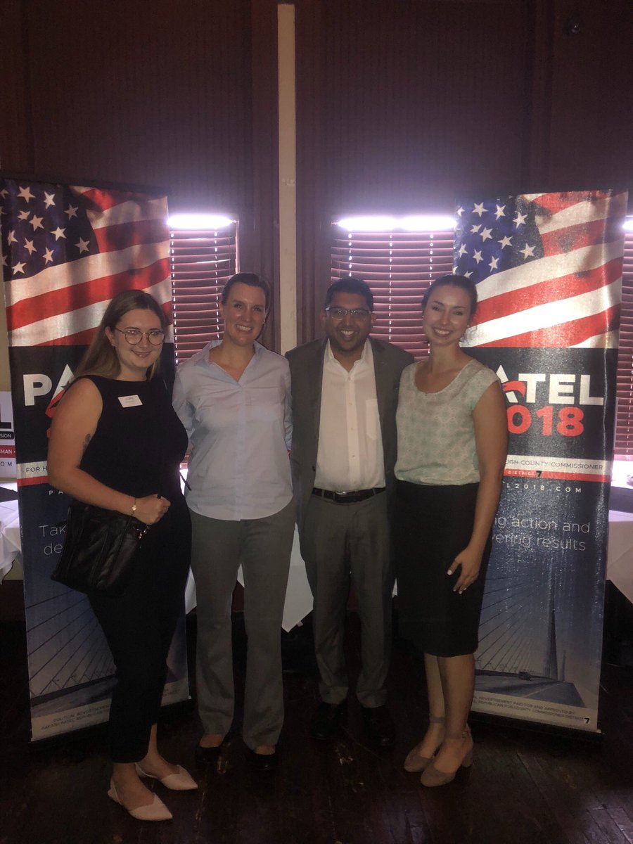 Elevate_Inc's tweet photo. #TeamElevate at @aakashpatel2018 latest #Patel2018 Meet &amp; Greet! With @MarleeAtElevate, @pateltimes, and Amber &amp; Hillary of @dsklawgroup https://t.co/ICZ3srVtBF