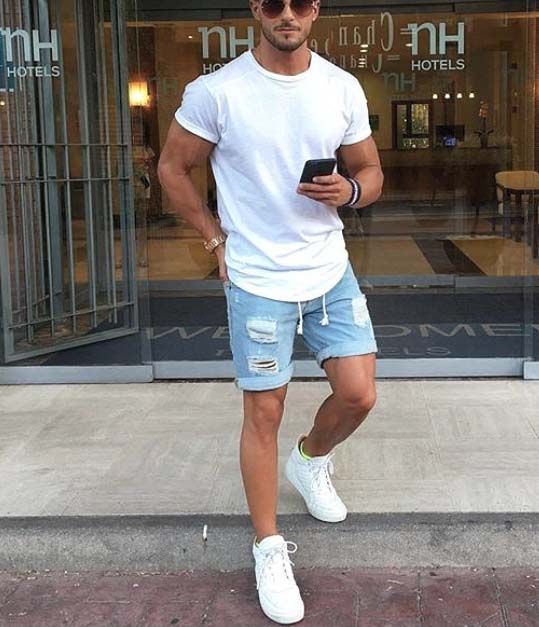 Love this look? Get your hands on our Horizon Denim Shorts, online now! #mensfashion #denim #dmljeans