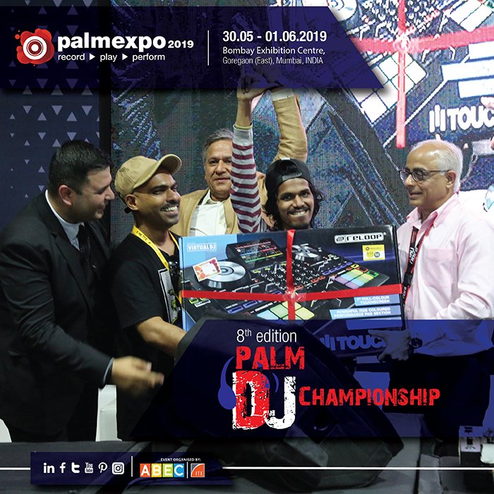 palm_expo's tweet photo. The PALM DJ Championship - the center of gravity for aspiring DJs.
Congratulation to the winners PALM DJ Championship 2018.
Winner: Branden Creado
Runner-up: Dj Altrax
Second Runner-up: Shubham Limkar
Only at @palm_expo
Visit https://t.co/92liIOlSp1
#palmexpo2019 #abecl https://t.co/QArURGLfR9