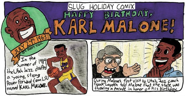 Happy birthday, Karl Malone! Here\s a very Utah-centric comic from 2014.   