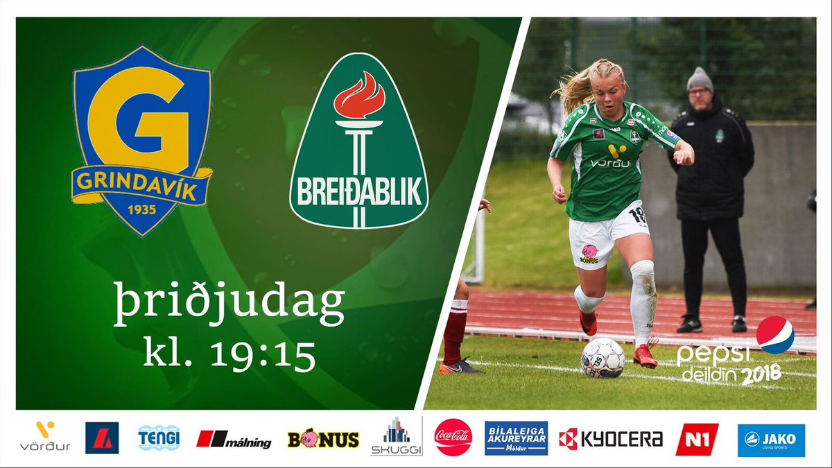 Blikastelpur halda til Grindavíkur og mæta þar heimastúlkum kl. 19.15 í kvöld. Tilvalið að taka smá rúnt og styðja við stelpurnar. #blikar #pepsideildin 💚💚💚