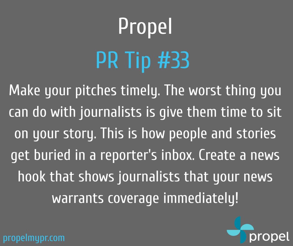 Timeliness is everything. Don’t let that pitch lead go cold! ❄️ Do your due dillegence as a #PR professional. Hook them in and follow up. #PublicRelations #PRTips