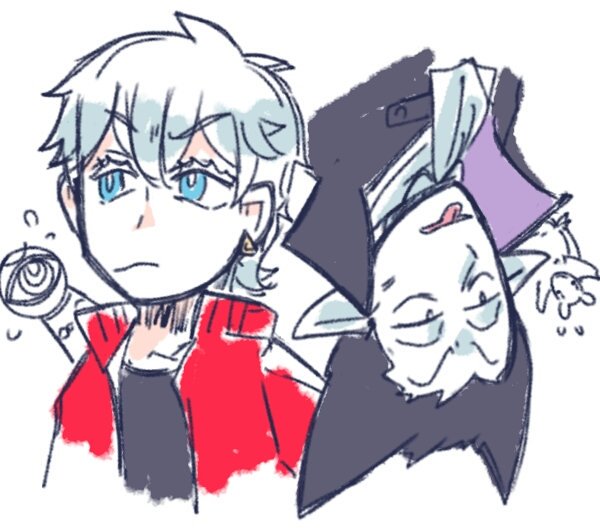 喧嘩する二人(ロナとドラ) 