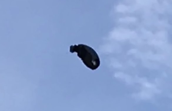 Small Craft launched from larger exploratory Pleiadian Craft (smaller than a Mothership). Meant to be seen. https://bit.ly/2Oc7a2x    http://shr.gs/C1sL5of Previous sighting (non-Pleiadian) w/ a coverup.(Helicopters don't circle motionless balloons). https://bit.ly/2v2e958 