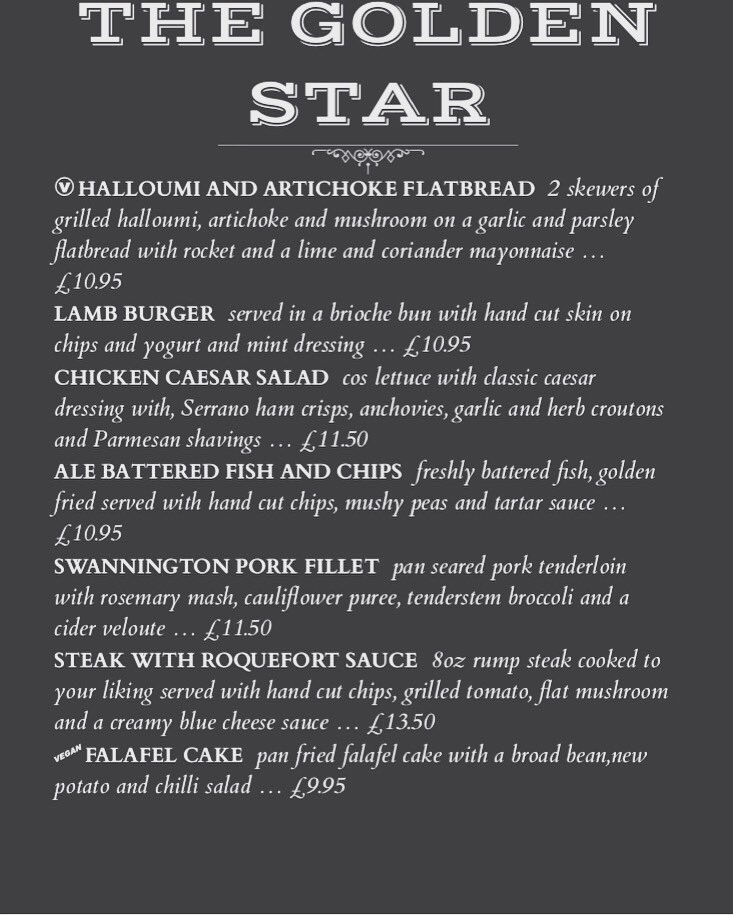 This week’s evening menu served Tuesday-Saturday 6-9 bookings on 01603 632447