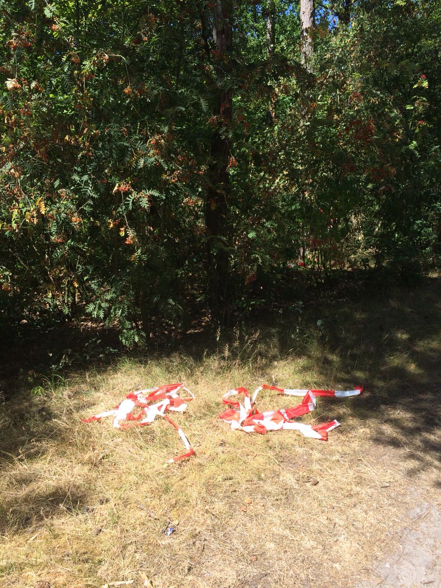 Actie voeren mag, maar het moet geen vervuiling veroorzaken. De linten scheurden en waaiden weg en zijn daarom verwijderd. #plasticpollution Wil je weten waarom bosonderhoud in De Dennen nodig is? Lees de uitleg in dit blog: boswachtersblog.nl/texel/2018/07/…