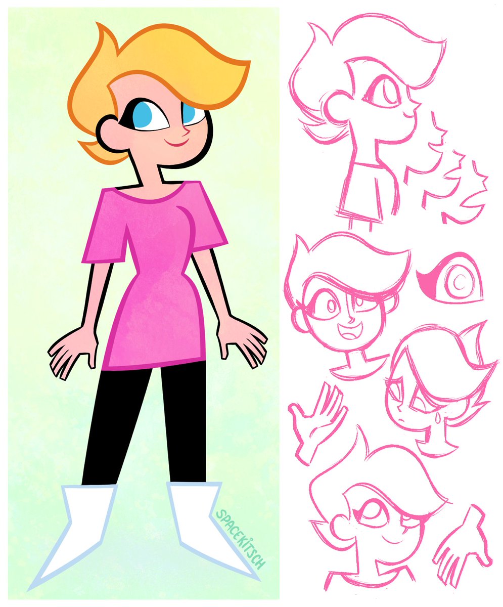 my character, nico. she's had a ton of iterations, but i'm trying to settle on a design for her! she's very bubbly and peppy. 