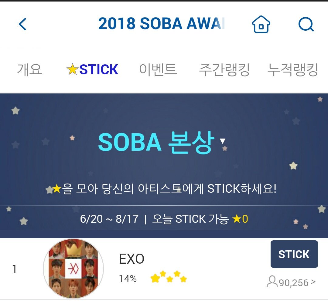 EXOL_BD's tweet photo. 25th July 03:19am KST

SORIBADA AWARDS 

Bonsang
EXO - 14%
Second group - 13%

Inkisang
EXO - 47%
Second group - 43% 

Keep collecting sticks with multiple accounts and vote. Let's maintain the gap till the end.

#EXO #EXOPLANET
#weareoneEXO
@weareoneEXO https://t.co/iCT1mb76tp