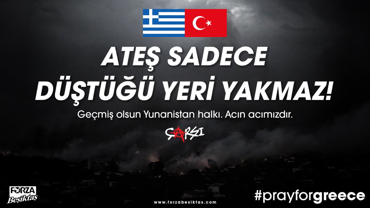 Yunanistan halkının acısını paylaşıyoruz. Seninleyiz Yunanistan!
#Yunanistan #PrayForGreece