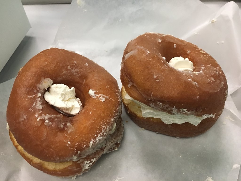 KeriFerg's tweet photo. Smiles around the newsroom today. Thank you @Doohers_Bakery! Don’t forget to cast your vote as #Doohers looks to be named Sweetest Bakery in Canada. @jessethomas21 will have all the sweet details at 6. https://t.co/n0ODFCuFC9