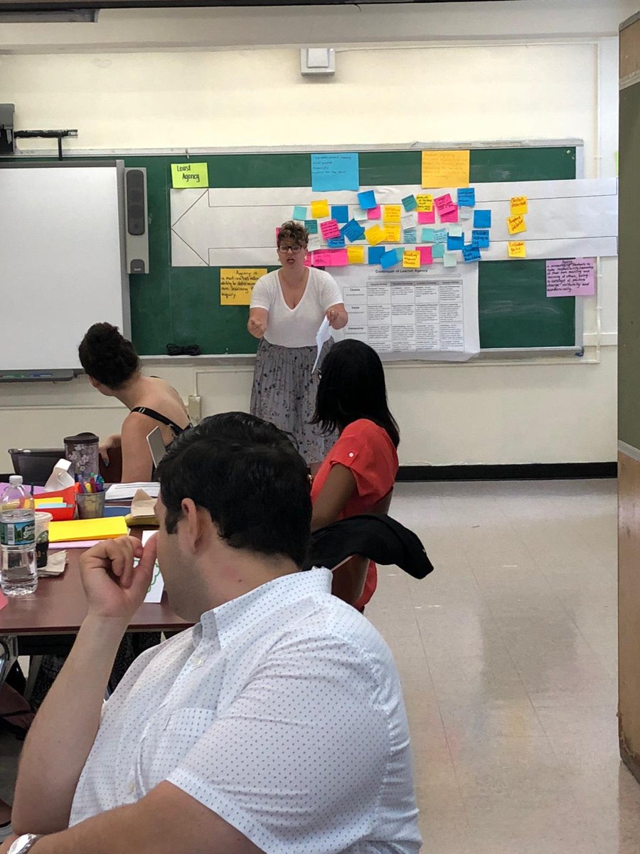 District1NYC's tweet photo. Summer learning in D1!! Early career teachers learning about student agency and independence! #summerlearning #d1visionforlearning Getting excited about SY18-19!!! https://t.co/YWgSI1WfvS