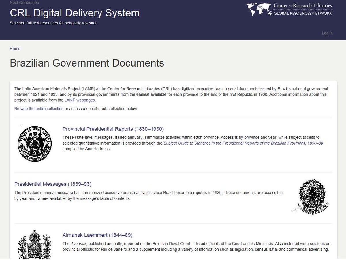CRL_Global's tweet photo. Looking to hear from scholars who have consulted the rich
collection of historical Brazilian government documents now fully searchable
from @CRL_Global. See https://t.co/RJYEGtjSVo https://t.co/IRHIRJXHv9