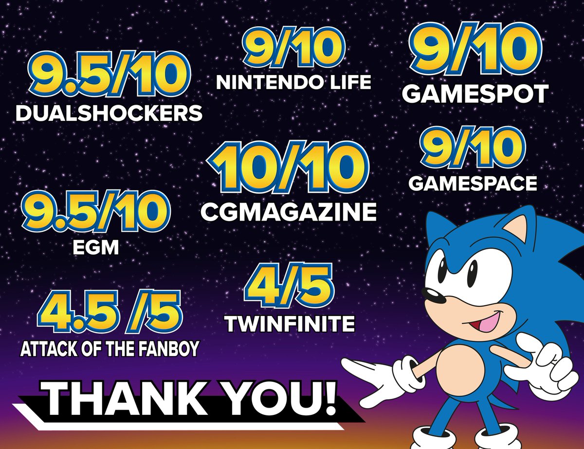 Sonic Mania Plus... أعلى لعبة سونيك بمعدل التقييمات خلال 25 عام !!! Di44ZQdU8AElisO