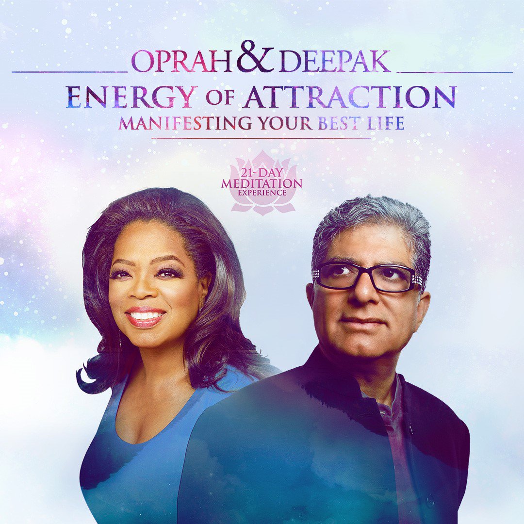 Energy of Attraction has started! It’s Week 1: “Your Dreams and How to Fulfill Them” – #Meditate with .<a href="/DeepakChopra/">Deepak Chopra</a> and .<a href="/Oprah/">Oprah Winfrey</a> for free! Sign up today: bit.ly/2HisFu5 #EnergyofAttraction #meditation