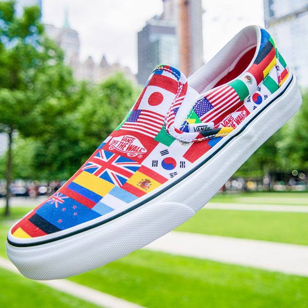 vans with flags on them