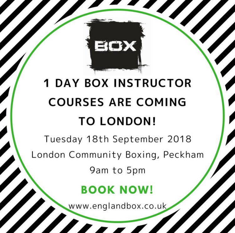 info_lcb's tweet photo. LCB are happy to announce we are hosting a @BOXEngland @England_Boxing 1 Day Box Instructor Course in September 🥊 15% off bookings in July only 🥊 #LCB #londonsport #boxing #charity #community #blackandgold https://t.co/YzFpVMsFou