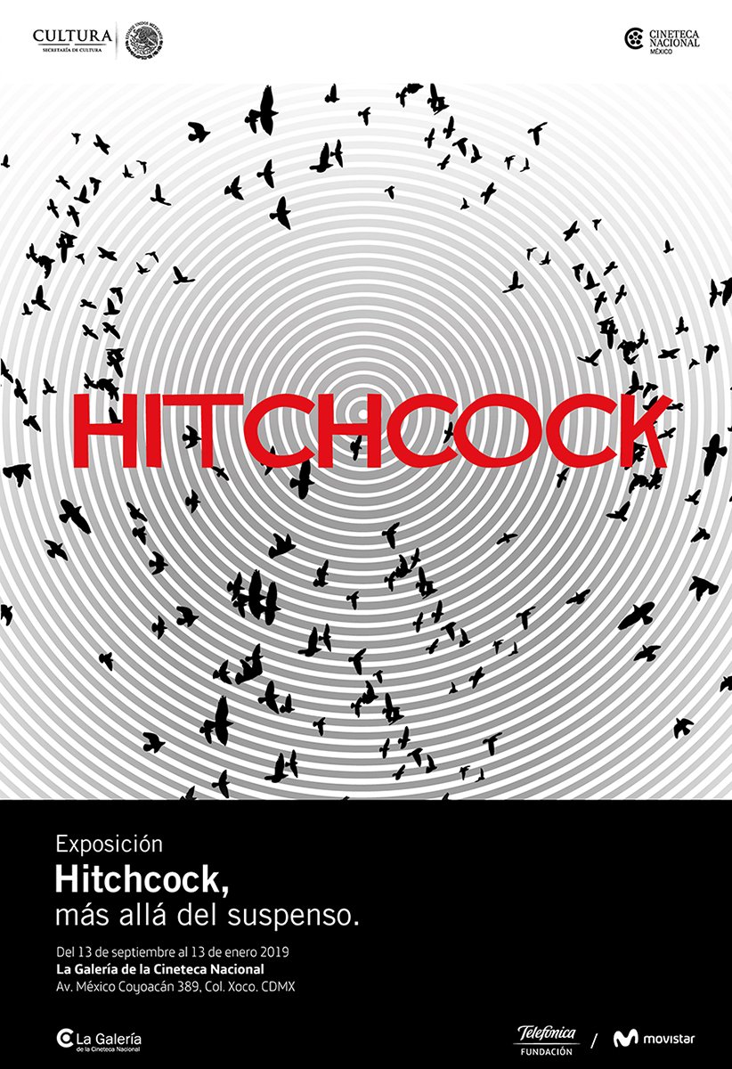 CinetecaMexico's tweet photo. HITCHCOCK, MÁS ALLÁ DEL SUSPENSO, la primera gran exposición sobre el cineasta británico, ahora en @CinetecaMexico ¡Espérala! #HitchcockMásAllá https://t.co/fvohvFXqv0