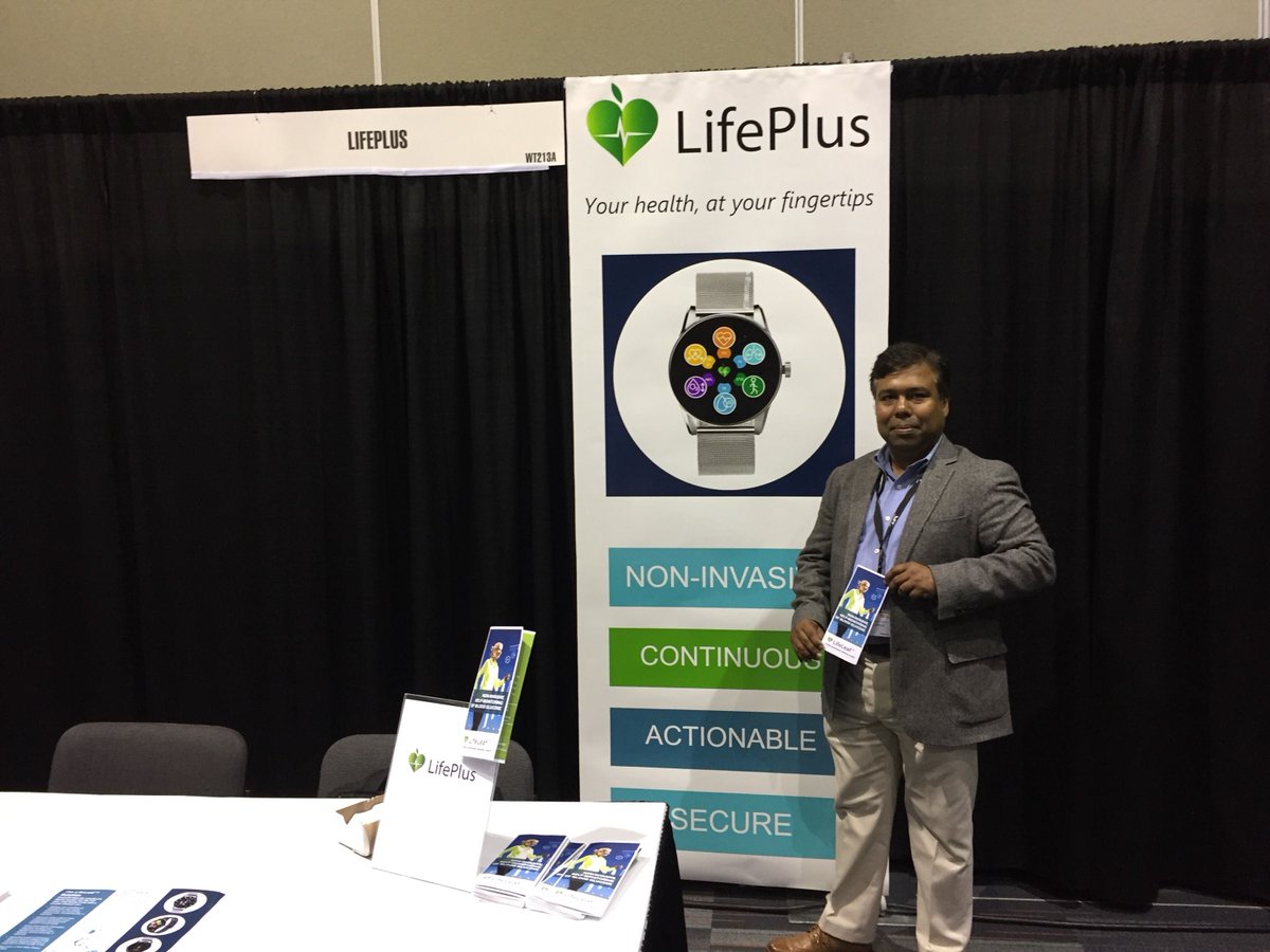 LifePlusInc's tweet photo. @LifePlusInc CEO Alodeep Sanyal at @WearableTech announcing a continuous, non-invasive smartwatch for blood glucose monitoring. via @HardenPartners. #diabetes, #wearables #healthtech #mhealth #glucometer #CGM #AI #Innovation #smartwatch #fitness #treatingdiabetes #DigitalHealth https://t.co/BFZNupnPNj