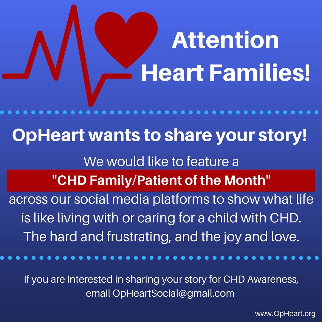 Tag any CHD patients/families you know! Help us raise CHD Awareness!

Email us at OpHeartSocial@gmail.com
#CHDawareness #CHD #congenitalheartdefect #heartfamily #heartwarrior #heartbaby #heartstrong #Medical3Dprinting 
<a href="/JenArnoldMD/">Jennifer Arnold, MD</a>