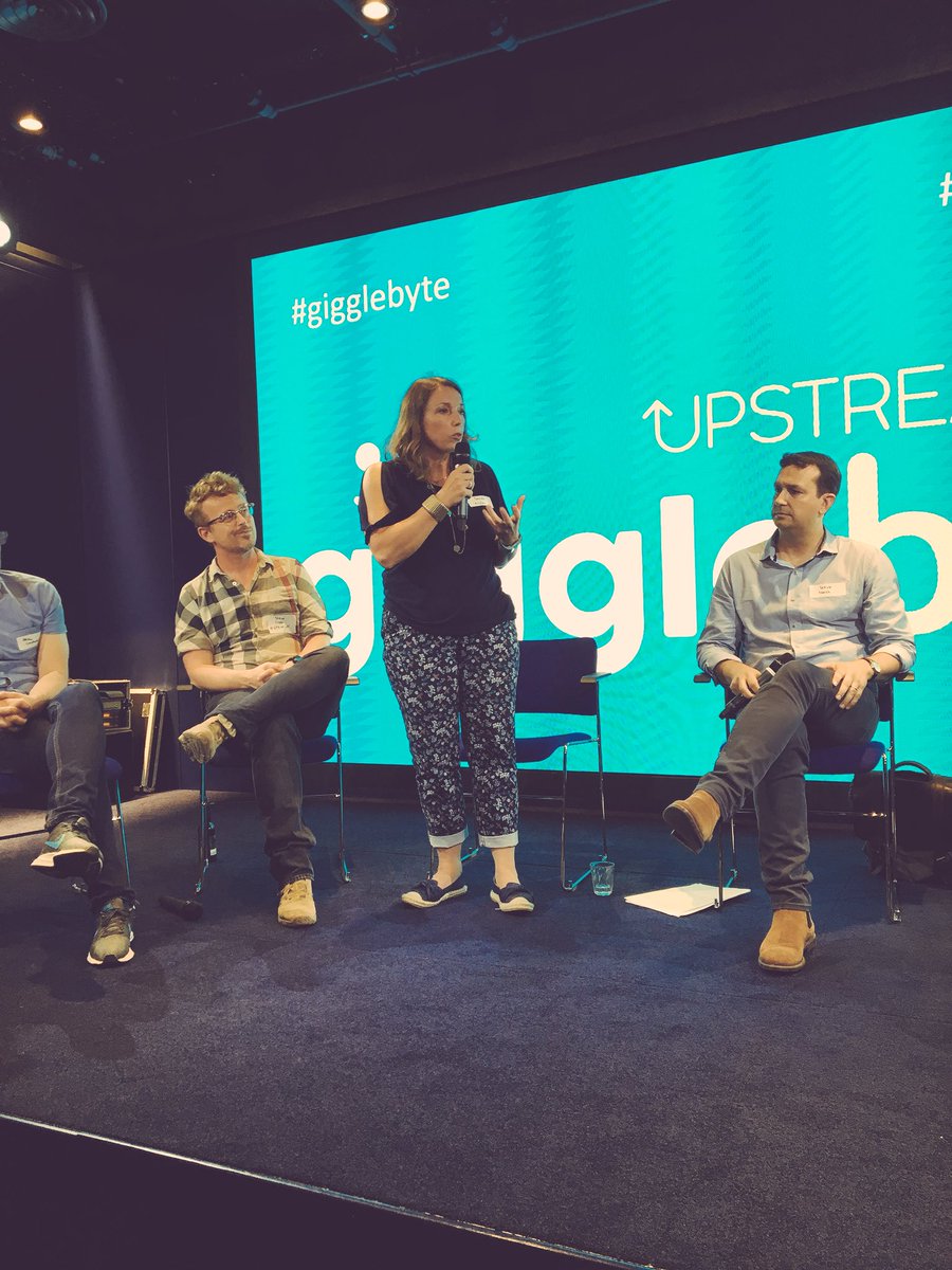 HelloUpstream's tweet photo. .@SarahArcher15 on why #storytelling and #humour are so important for business #GigglebyteLaunchParty https://t.co/O5JaUSoizX