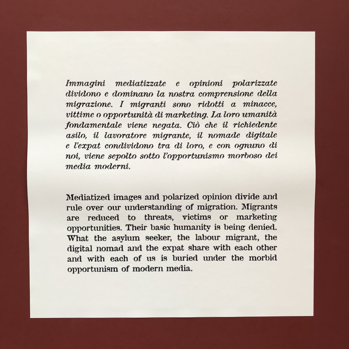 oggi alla #biennalearchitettura2018 ho trovato questo e volevo condividerlo con il Twitter.