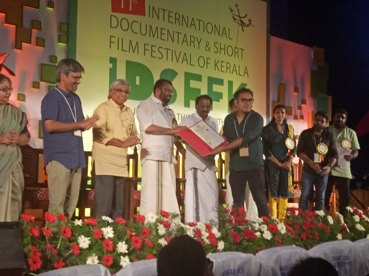 Second Best Long #Documentary of #11thIDSFFK goes to #EngineeredDream by #HemantGaba #filmfestival