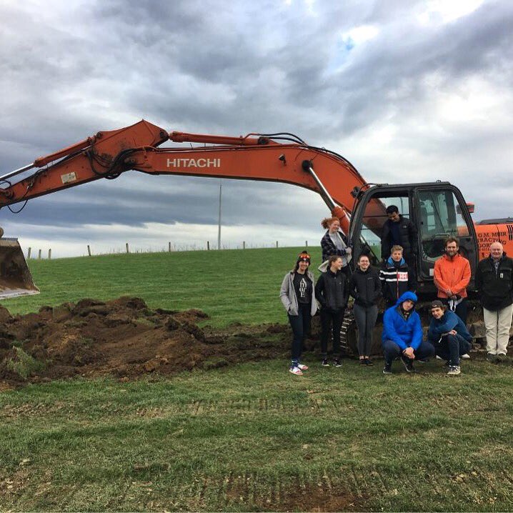 A better photo of the digger which the rowers got to drive! #SparksNZ