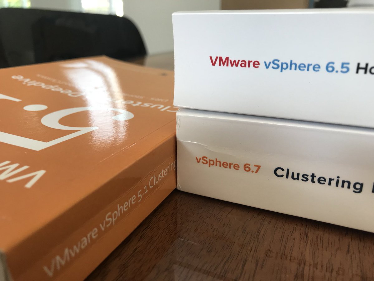 FrankDenneman's tweet image. Same size as the 6.5 Host Deep Dive, 36% thicker than its predecessor the 5.1 clustering deep dive. Available next week the 6.7 clustering deep dive. #clusteringdeepdive