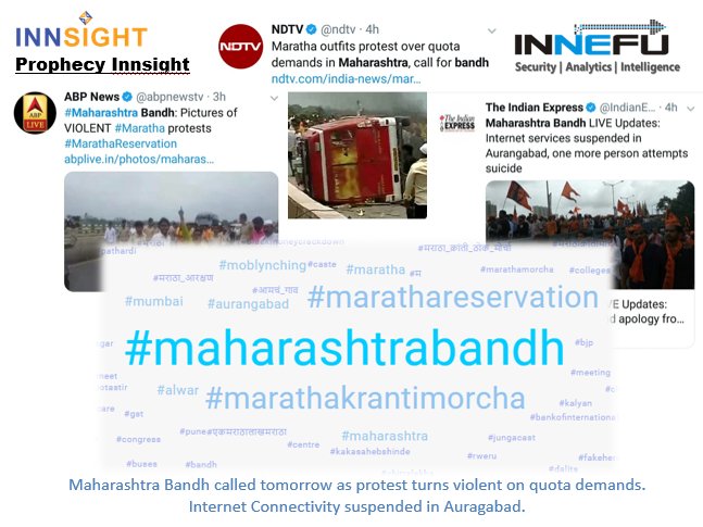 Innefu's tweet photo. #ProphecyInnsight captures the #MaharashtraBandh  word cloud from social media. 
  
#Innefu #Maharashtra #Aurangabad https://t.co/FEMN0KRm0x