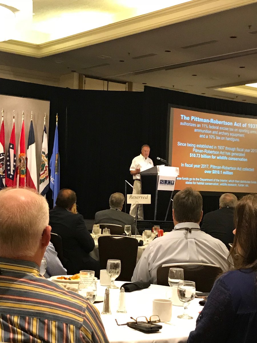 BobOnderMO's tweet photo. Thanks to Johnny Morris of @BassProShops for joining us at this morning at the Southern Legislative Conference.  Great talk about his company and future of conservation!#ShowMeSLC #SLC2018 @SLCStates #moleg https://t.co/nXqyNucy8D
