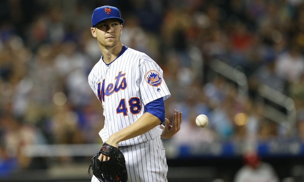 nyloyalist's tweet photo. ATTN: Cy Young voters.

#Mets’ @JdeGrom19’s final line last night - 8 IP, 2 ER, 5 H, 2 BB, &amp; 10 K’s on 113 pitches.

He ended up with a loss, dropping him to 5-5, and ultimately RAISED his ERA to 1.71.

The win-loss statistic is prehistoric. Do the right thing, vote for deGrom. https://t.co/0IbRwDGZc8
