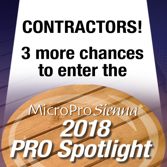 There’s one week left to enter the July #SiennaProSpotlight! Use #SiennaProEntry to share your project. #construction #contest #woodworking