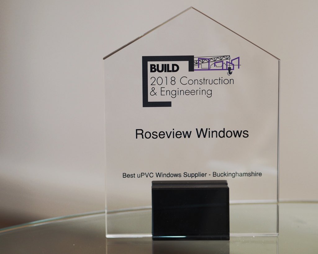 RoseviewWindows's tweet photo. We are proud to have been awarded Best uPVC Window Supplier in Buckinghamshire in the #BUILD 2018 Construction & Engineering awards! #BUILDAwards 🎊 https://t.co/nOzBazoYt0