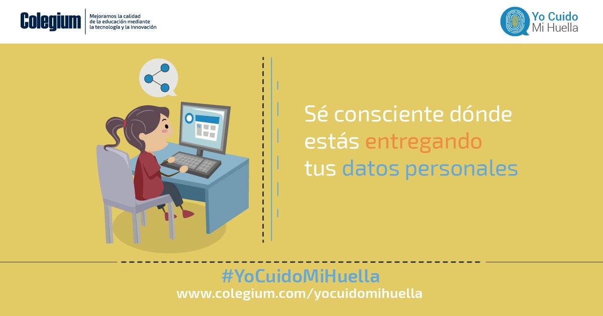 Al descargar juegos y aplicaciones a tu teléfono en estas vacaciones de invierno, te invitamos a tomar conciencia de la información que estás compartiendo. ¡No dejes que roben tus datos! #YoCuidoMiHuella Aprende cómo proteger tu huella digital aquí colegium.com/yocuidomihuell…