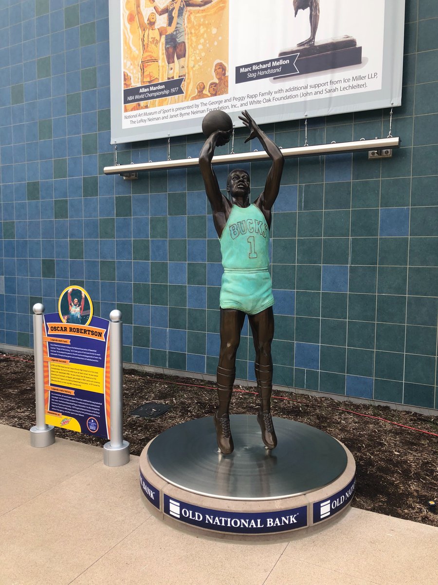 Pacers's tweet photo. Legends.

@TCMIndy just unveiled statues of @ReggieMillerTNT, Slick Leonard, Larry Bird, Oscar Robertson, and @Catchin24 on the Avenue of Champions within their Sports Legends Experience. https://t.co/g0BwPS14s2