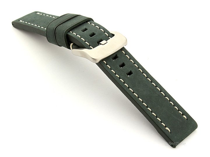 Leather Green Watch Strap 24mm Marina Its white contrasting stitching & bulky brushed buckle make it look massive & rich. Free spring bars. Free uk shipping. sectime.co.uk/leather-watch-… #greenwatchstrap24mm #leatherwatchstrap24mm #leatherwatchstrap #bulkywatchstrap