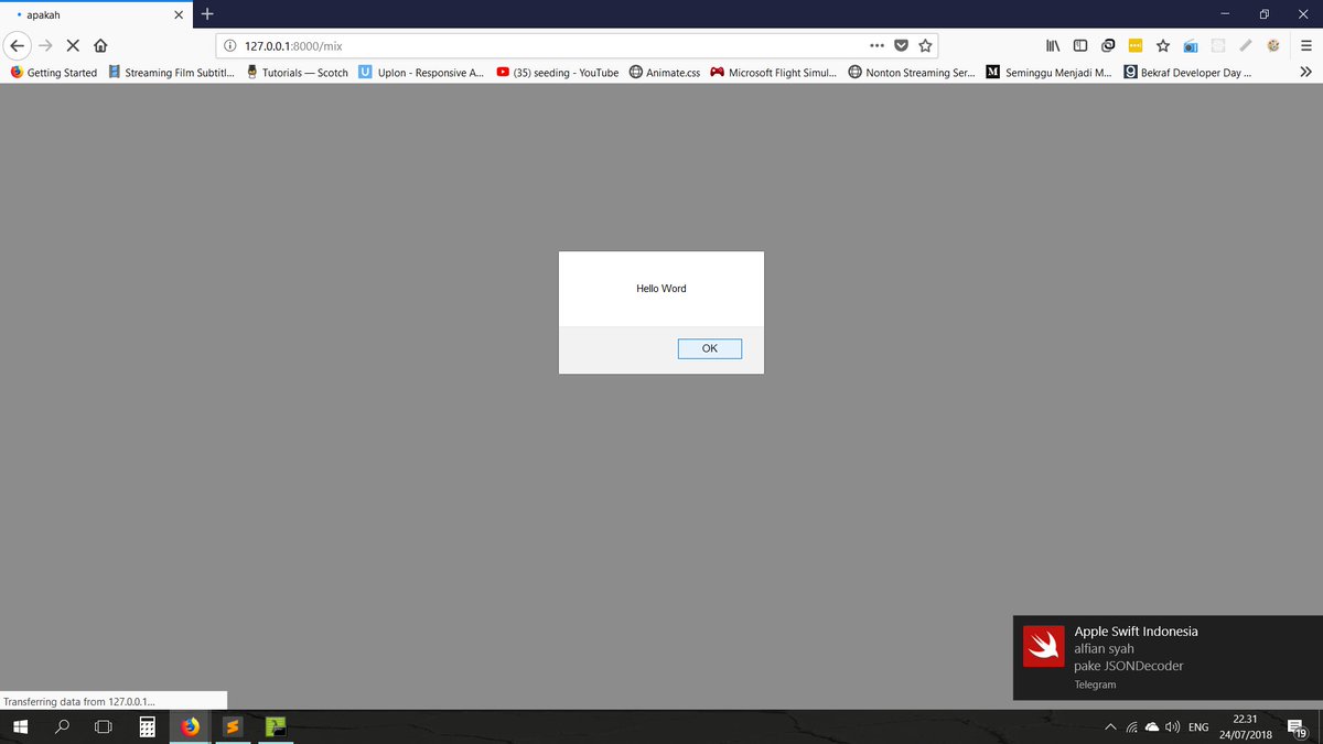 Then_MustLuqman's tweet image. &quot;hanya hello word&quot; optimalisasi file frontend #laravelmix
