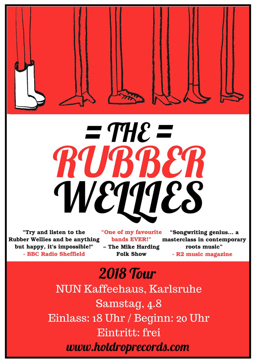 RubberWellies's tweet image. Our Germany tour awaits!
Aug 1 // Libori Festival, #Paderborn 
Aug 2 // Stoffel, Günthersburgpark, #Frankfurt
Aug 3 // Folk am Neckar, #Mosbach
Aug 4 // NUN Kaffeehaus, #Karlsruhe 
@cafenun #festivalseason 
Liebe Grüße!!