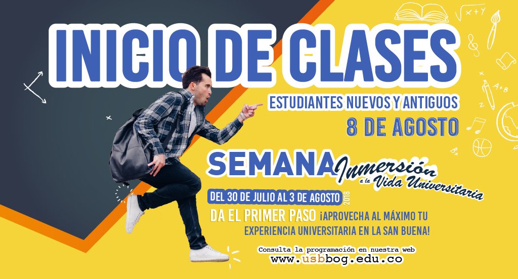 usbbog's tweet photo. Tú, que cuentas los días para empezar a vivir la experiencia universitaria en nuestra #USBBog, te invitamos a disfrutar de nuestro campus desde la semana de inmersión... ¡Te esperamos! https://t.co/v3vHv3YQQw
