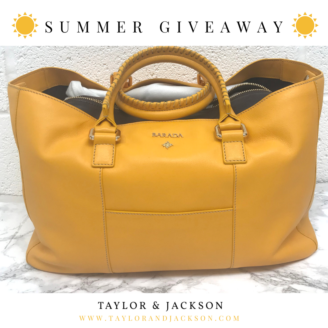 taylorandj's tweet photo. #WIN a beautiful Barada handbag in a stunning sunshine yellow colour worth £445, perfect for the #heatwave. Simply follow @taylorandj and retweet this tweet to enter. *UK ONLY* #giveaway #competition *winner announced 07/08/2018* https://t.co/BM5tmCT2Kz https://t.co/tJDdWxDYw1